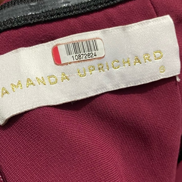 Amanda Uprichard Red Maroon Burgundy Formal Cocktail Maxi Strapless Dress Small - Picture 5 of 8